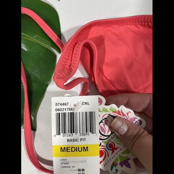 NWD Becca Color Code Side Tie Bikini‎ Bottoms in Coral [SZ Medium ] - Picture 8 of 12